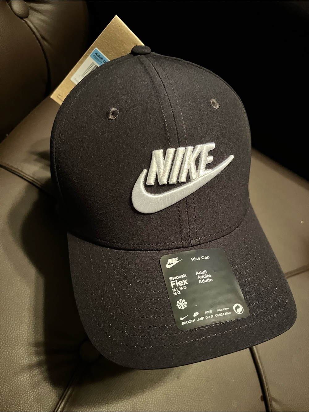 Nike Black Cap with White Embroidered Swoosh